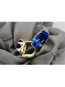 8K κίτρινο χρυσό 333 Sapphire Σκουλαρίκια vec021x-sp Russian Soviet USSR Vintage Art Deco style